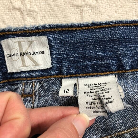 VTG Calvin Klein Jeans 12 Easy Fit Tapered Denim 100% Cotton Y2K 90s Minimalist - Picture 6 of 10
